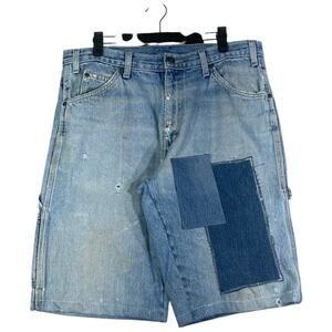 Vintage Dickies Patchwork Carpenter Denim Shorts 33